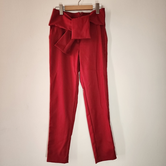 ATOS LOMBARDINI Red Pants with bow - Picture 2 of 6